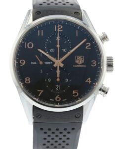 A tag carrerra with black dial and rubber strap for gameday 