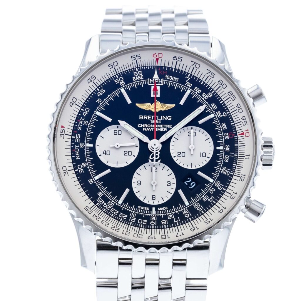 A Breitling Navitimer tool watch