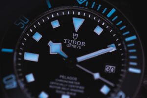 Tudor Pelagos with lume glowing 