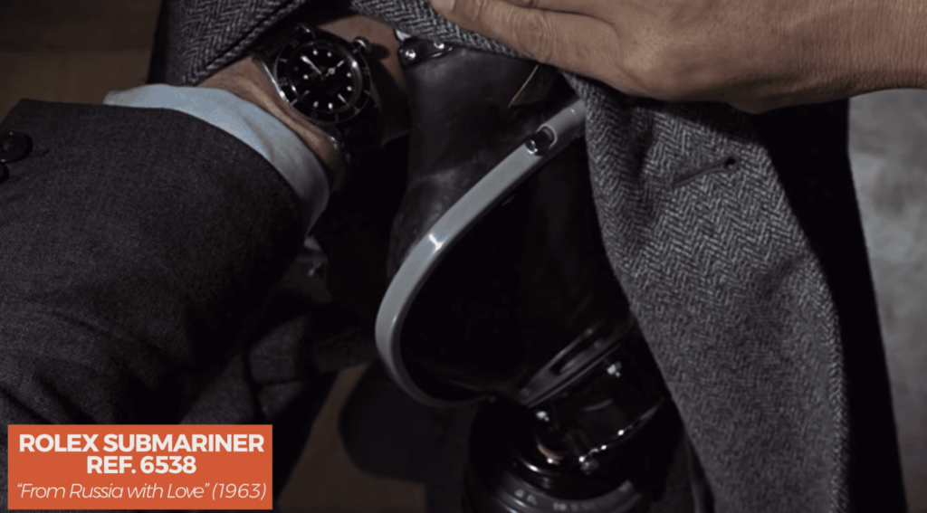 A Rolex Submariner on James Bond's wrist in From Russia With Love