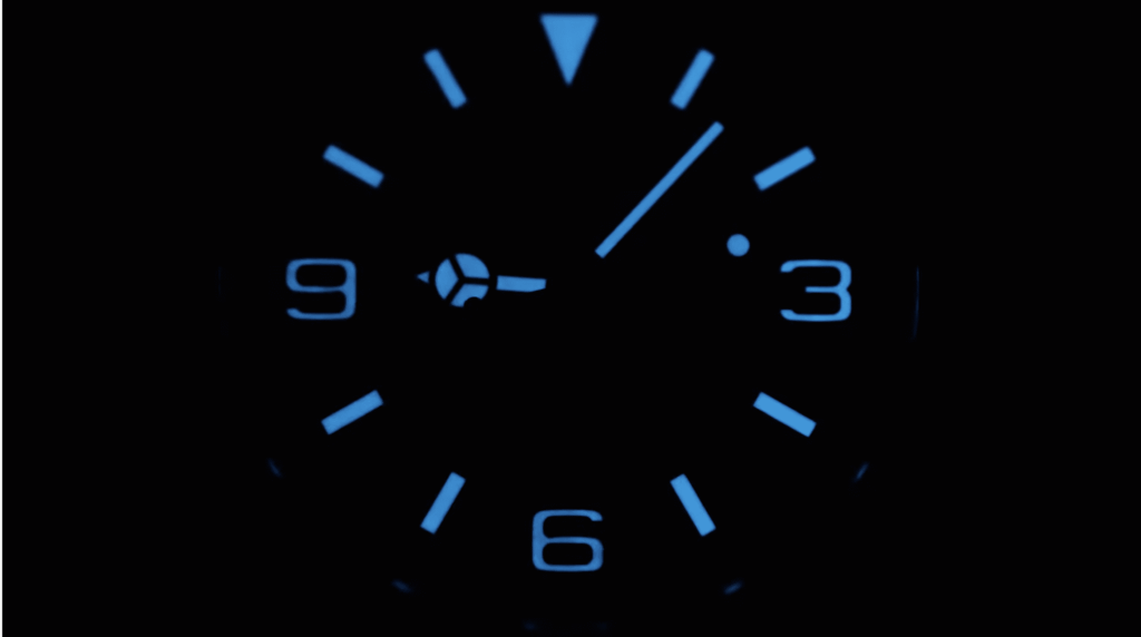 Rolex Explorer glowing with Chromalight